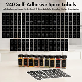 EDELHAUS airtight seal preserves aroma inside the square spice jar.