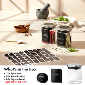 EDELHAUS spice rack-ready jars organized in kitchen storage