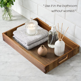 EdenDwell Acacia trays ready for everyday dining and cleanup.