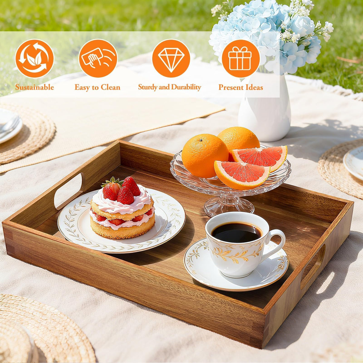 EdenDwell nesting trays save space when not in use.