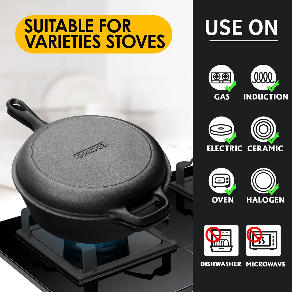 EDGING CASTING camping-ready set for outdoor cooking and easy transport.