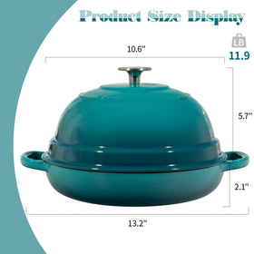 EDGING CASTING dome lid creates space for rising and crust development