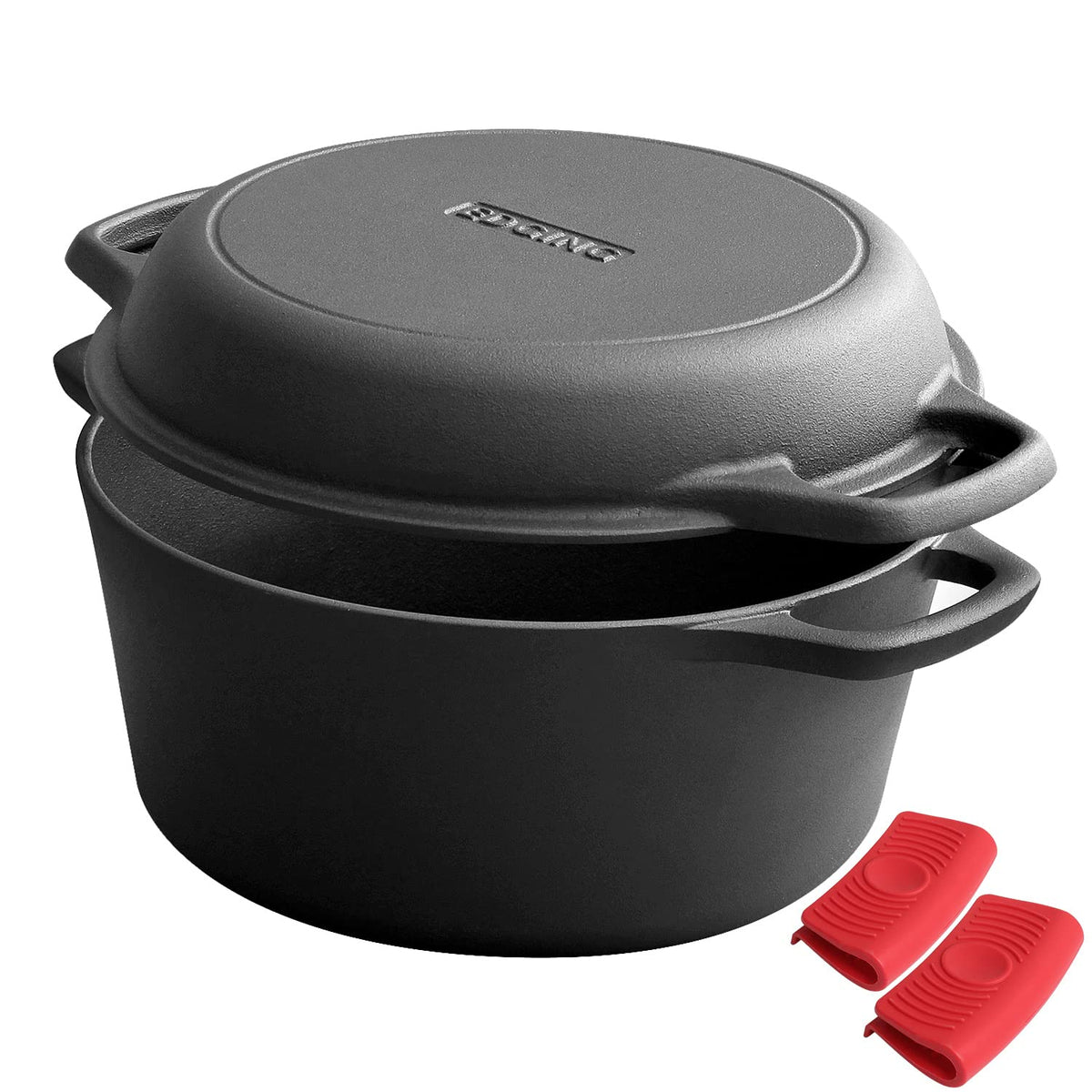 EDGING CASTING duo lid Dutch oven for versatile indoor and outdoor cooking.