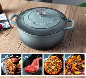 Edging Casting durable enamel surface resists staining and smudges.