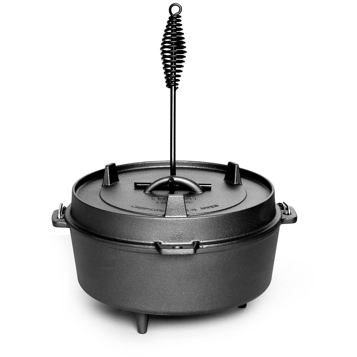 EDGING CASTING Dutch oven compatible with stovetops, ovens, coals, and open flames.
