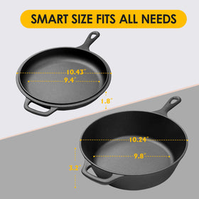 EDGING CASTING dutch oven skillet lid close-up showcasing dual-use design.