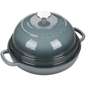 EDGING CASTING slateblue Dutch oven on stove showing compatibility with heat sources