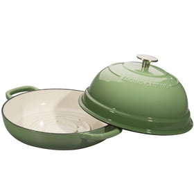 Edging Casting glossy enamel exterior cleans easily and adds kitchen style