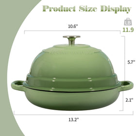 Edging Casting round Dutch oven handle ensures comfortable grip during long bake sessions