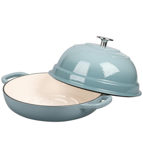 EDGING CASTING seasalt interior enamel—smooth surface aids non-stick bread release.
