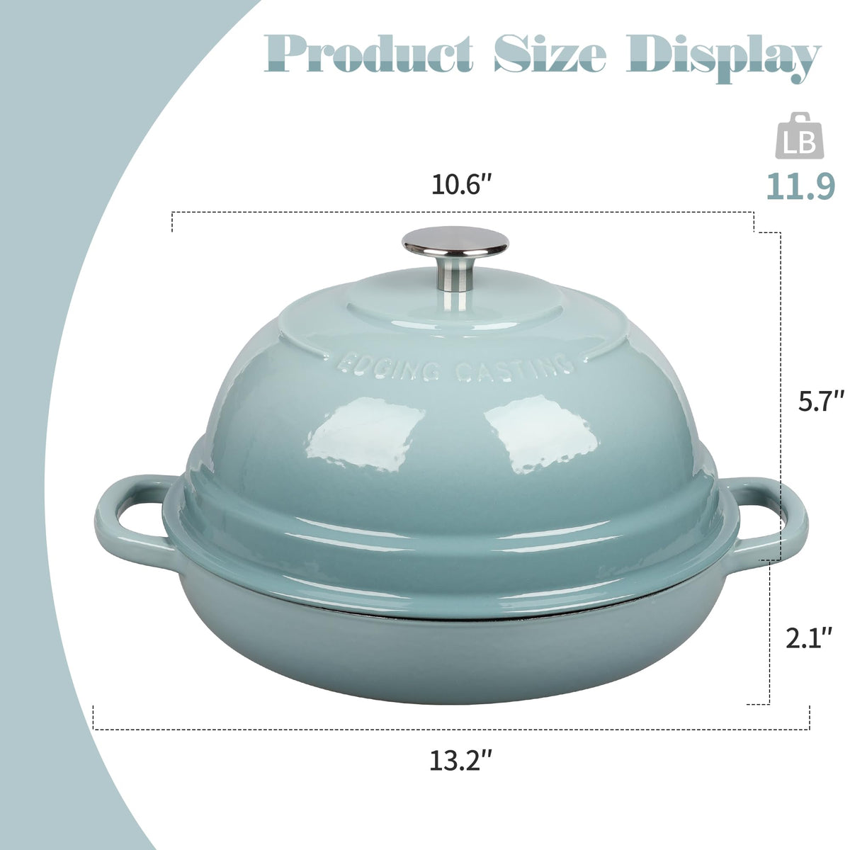 EDGING CASTING seasalt oven-safe up to 500°F for versatile baking.