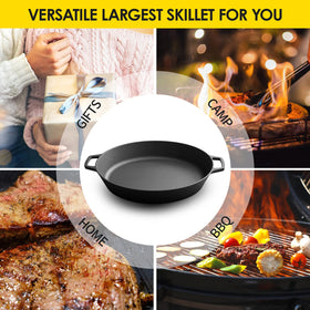 EDGING CASTING versatile pan for grill, stovetop, and oven use.