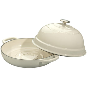 EDGING CASTING white glossy enamel finish resists sticking and cleans easily.