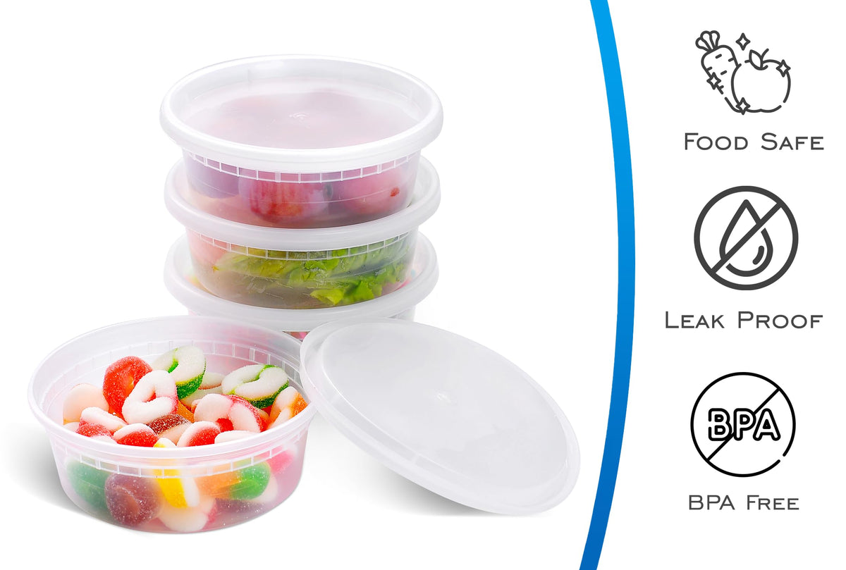 EDI deli containers clear view showing contents and portions