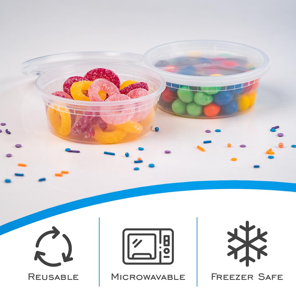 EDI heavy-duty plastic deli containers ready for daily meal prep