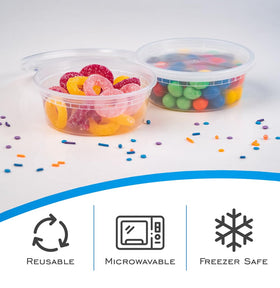 EDI heavy-duty plastic deli containers ready for daily meal prep