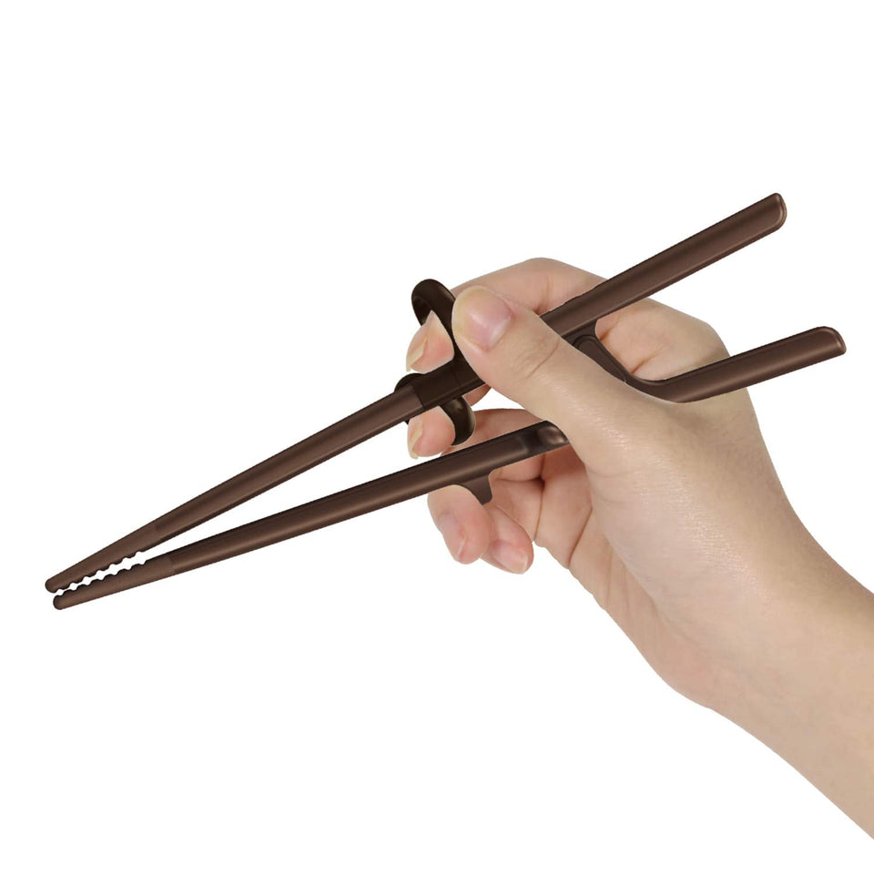 Edison Friends training chopsticks beginner hands demonstrate grip posture for easy learning.