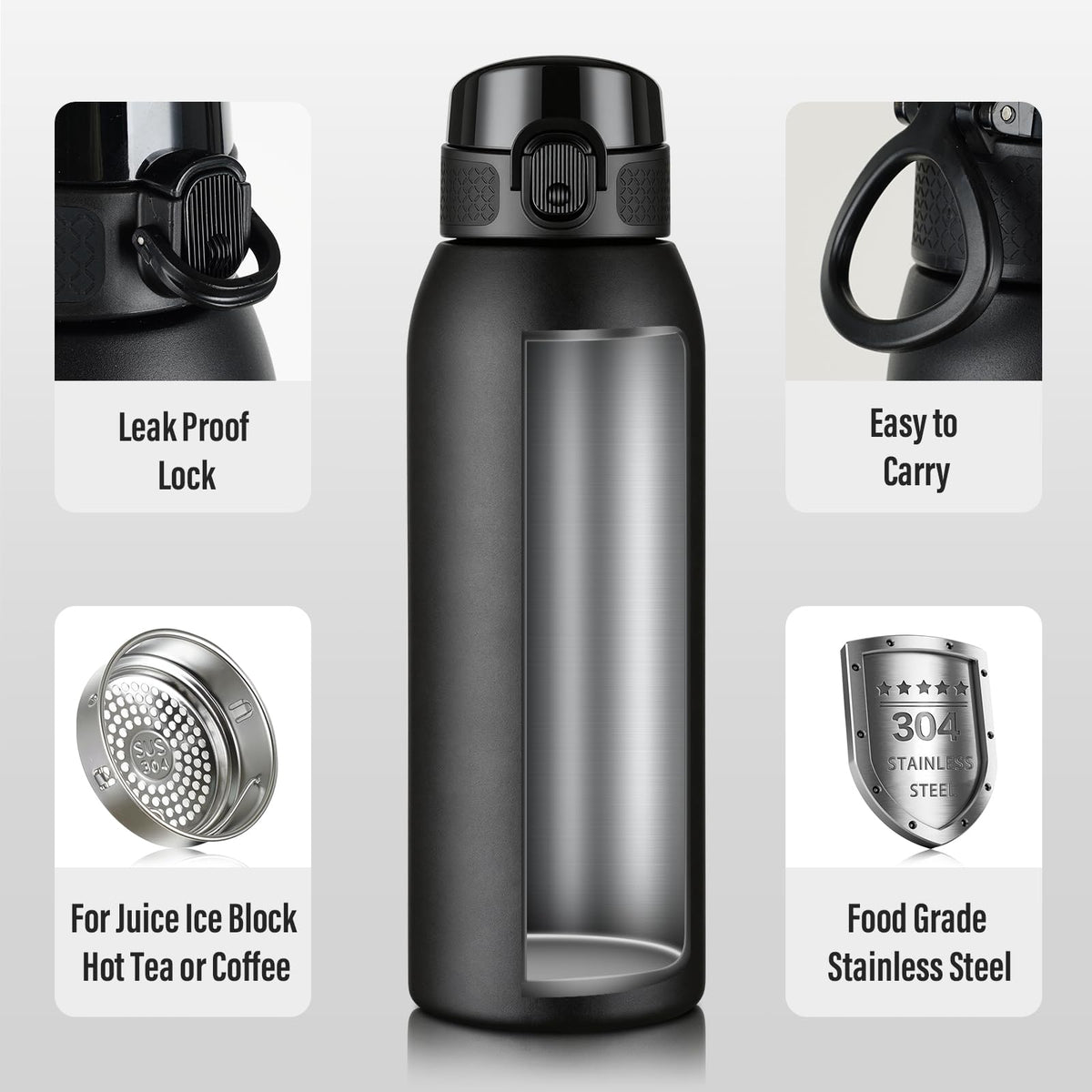 Edmyre bottle showing silicone straw for easy sipping during workouts.