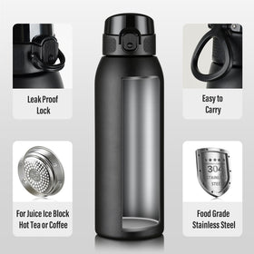 Edmyre bottle showing silicone straw for easy sipping during workouts.