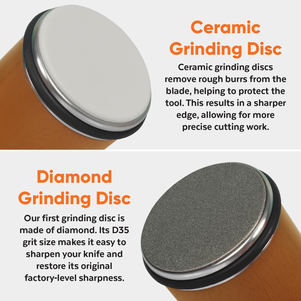 Includes two extra discs for long-term sharpening versatility.