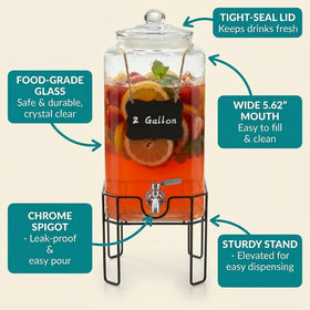 Edycur easy-clean design simplifies cleanup after gatherings.