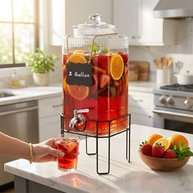 Edycur vintage clear glass design adds timeless charm to any setup.