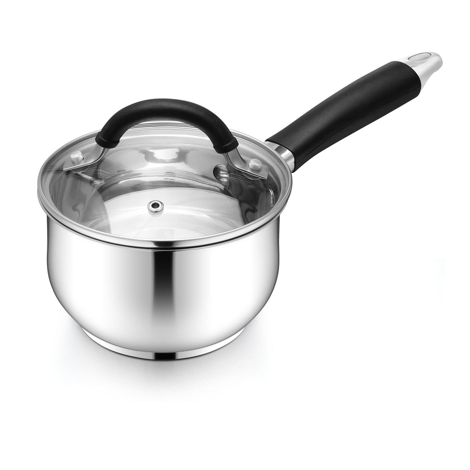 E-far 1 Qt sauce pan with lid for small batches and precise simmering