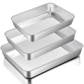 E-far 3-piece large rectangle pan for sheet cakes and casseroles.