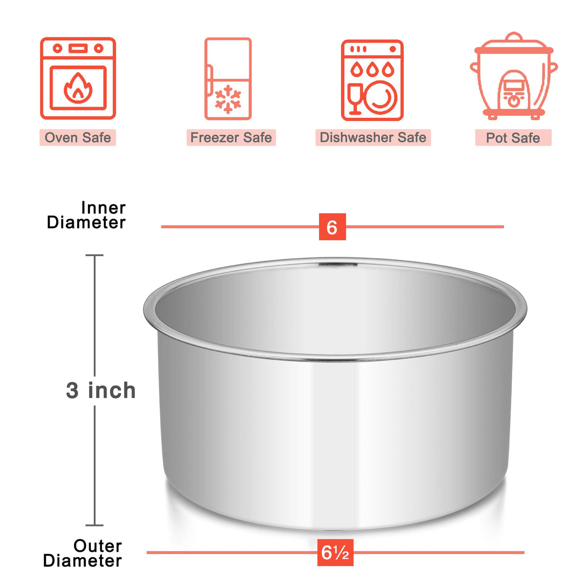 E-far deep-side pans provide extra space for thick layers and clean edges.