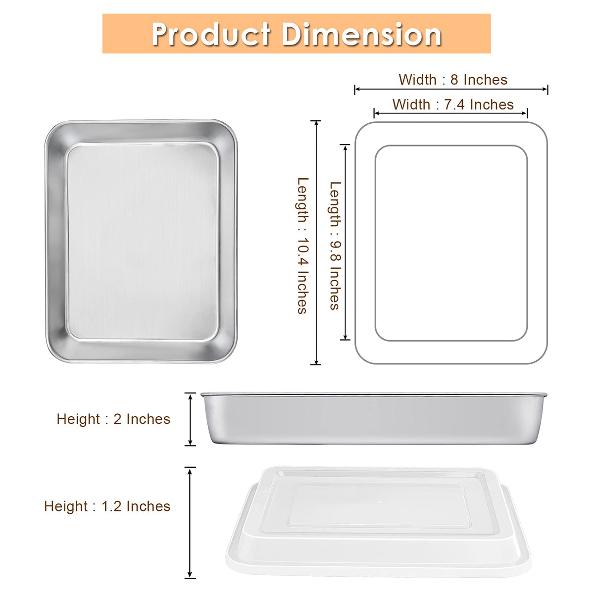 E-far clip-on lid design, secure seal for leftovers.