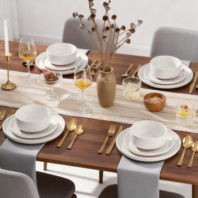 E-far complete 12-piece set shown as cohesive family dining collection.