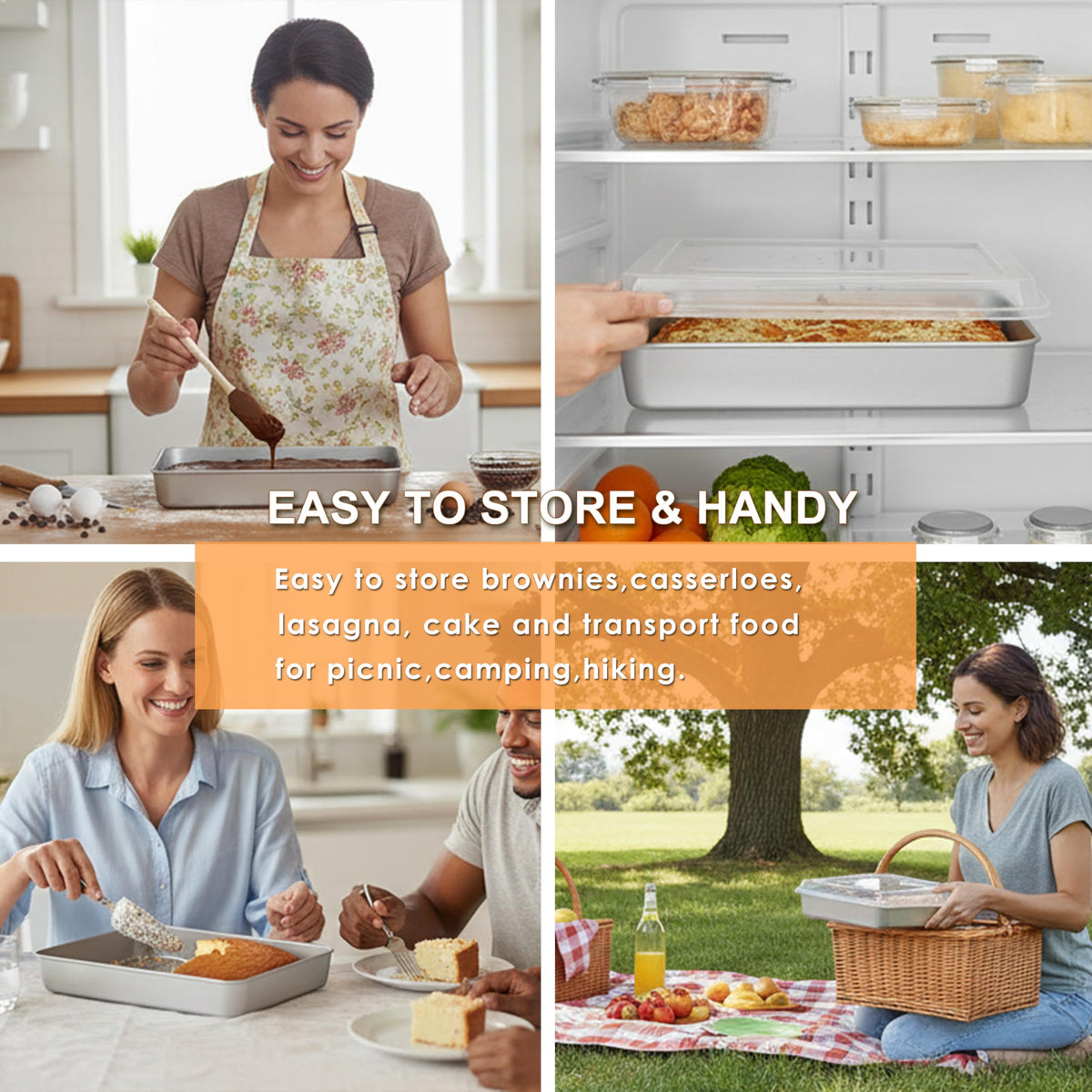 E-far dishwasher-safe pan, easy cleanup after meals.