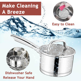 E-far dishwasher-safe design simplifies cleanup after meals.