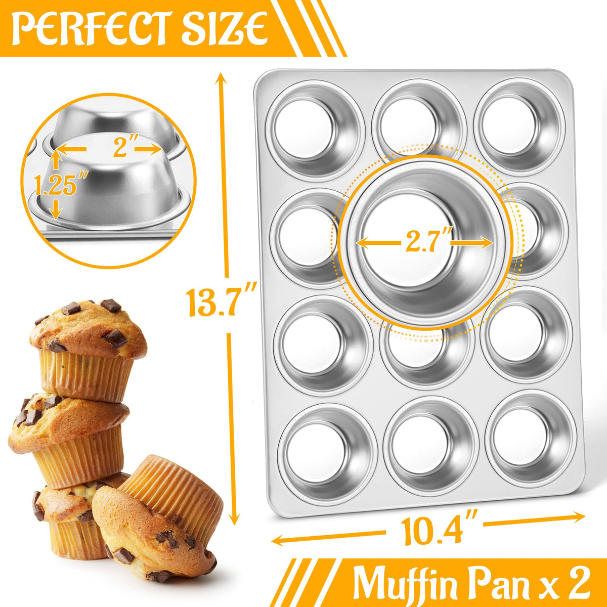 E-far dual muffin pans for versatile baking options.
