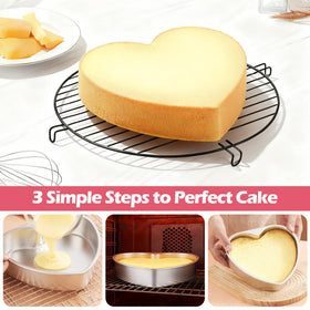 E-far heart pan with thick-gauge construction for even heating