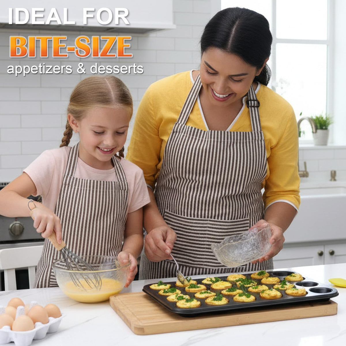 E-far mini muffin pan oven-safe design for versatile kitchen use
