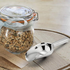 E-far mini scoop designed for dry goods storage and quick portioning.