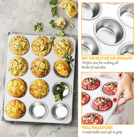 E-far muffin pan dishwasher safe for quick cleanup.