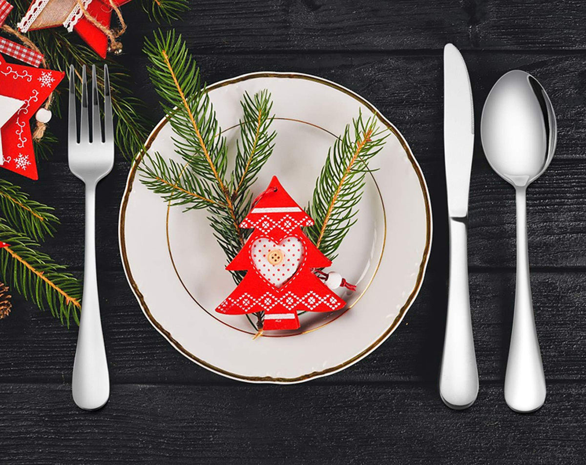 E-far silverware set featuring a timeless, classic design to match any table.