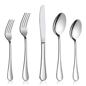 E-far dinner knives with sharp blades and rust-free finish for reliable meals.