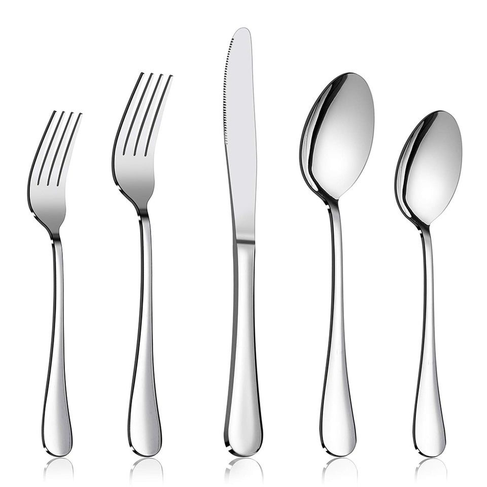 E-far dinner knives with sharp blades and rust-free finish for reliable meals.