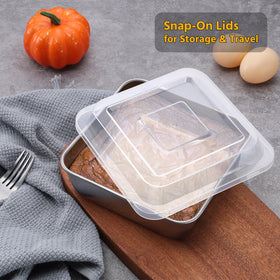 E-far snap-on lid for storage showing secure, see-through design.