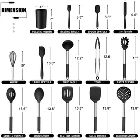 E-far soft silicone spatula protects nonstick pans during stirring
