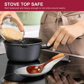 E-far spoon rest on counter for easy utensil access during cooking