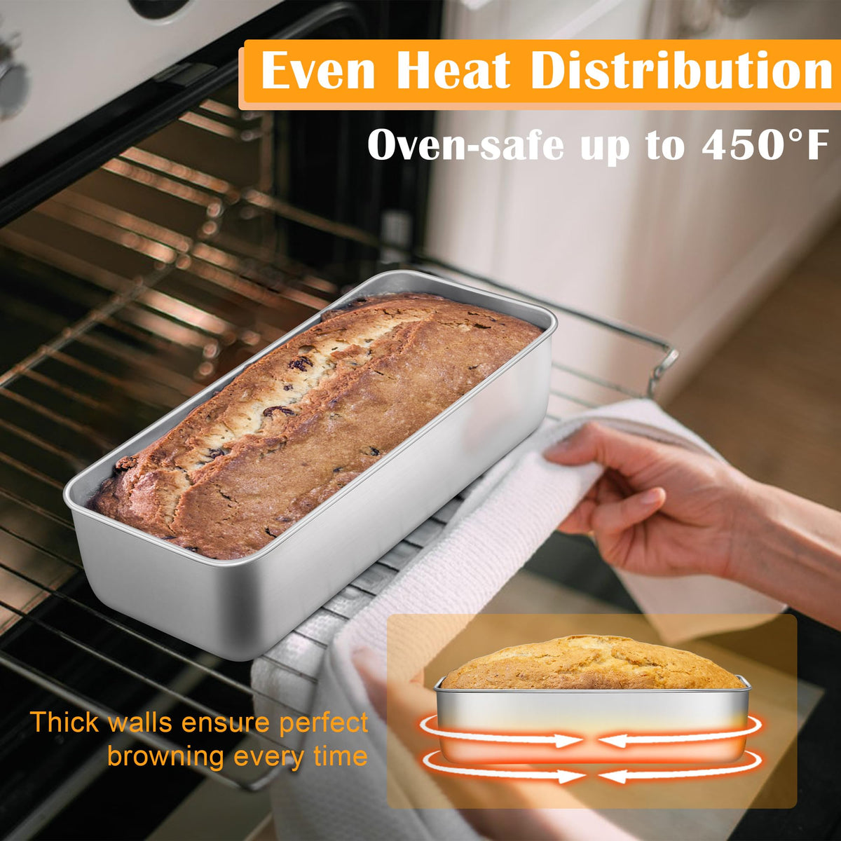 E-far stainless steel bread pan highlights corrosion resistance