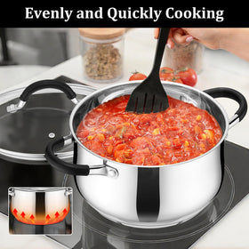 E-far stockpot ideal for soups, pasta, stews and more in daily cooking.