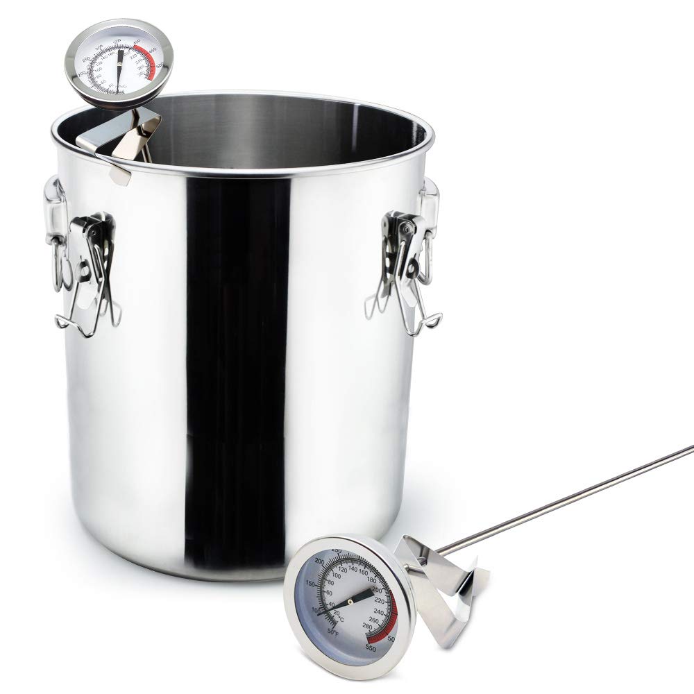 Efeng wide range 50F–550F covers tempering and frying.