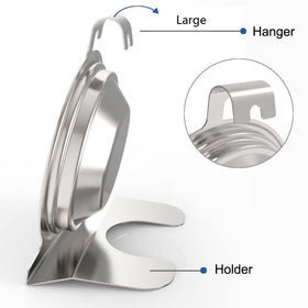 Efeng oven thermometer hangs or stands on rack for flexible placement in the kitchen.