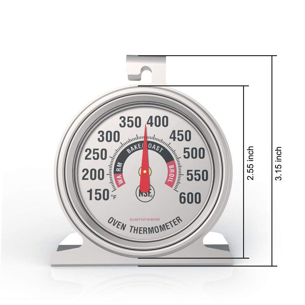 Efeng thermometer with toughened glass dial for durable, accurate readings during cooking.