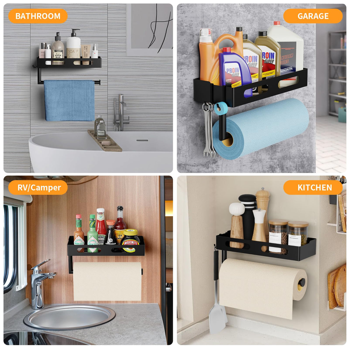 EffiJoy RV paper towel rack keeps essentials within reach during travel.